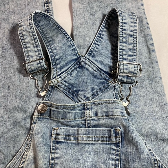 🧡2FOR$15 Urban Kids Distressed Denim Skinny Overalls - Picture 4 of 9